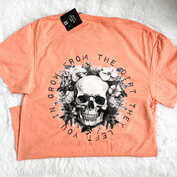 Grow From the Dirt Heather Orange Tshirt