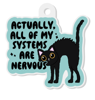 Actually, All My Systems Are Nervous Acrylic Keychain