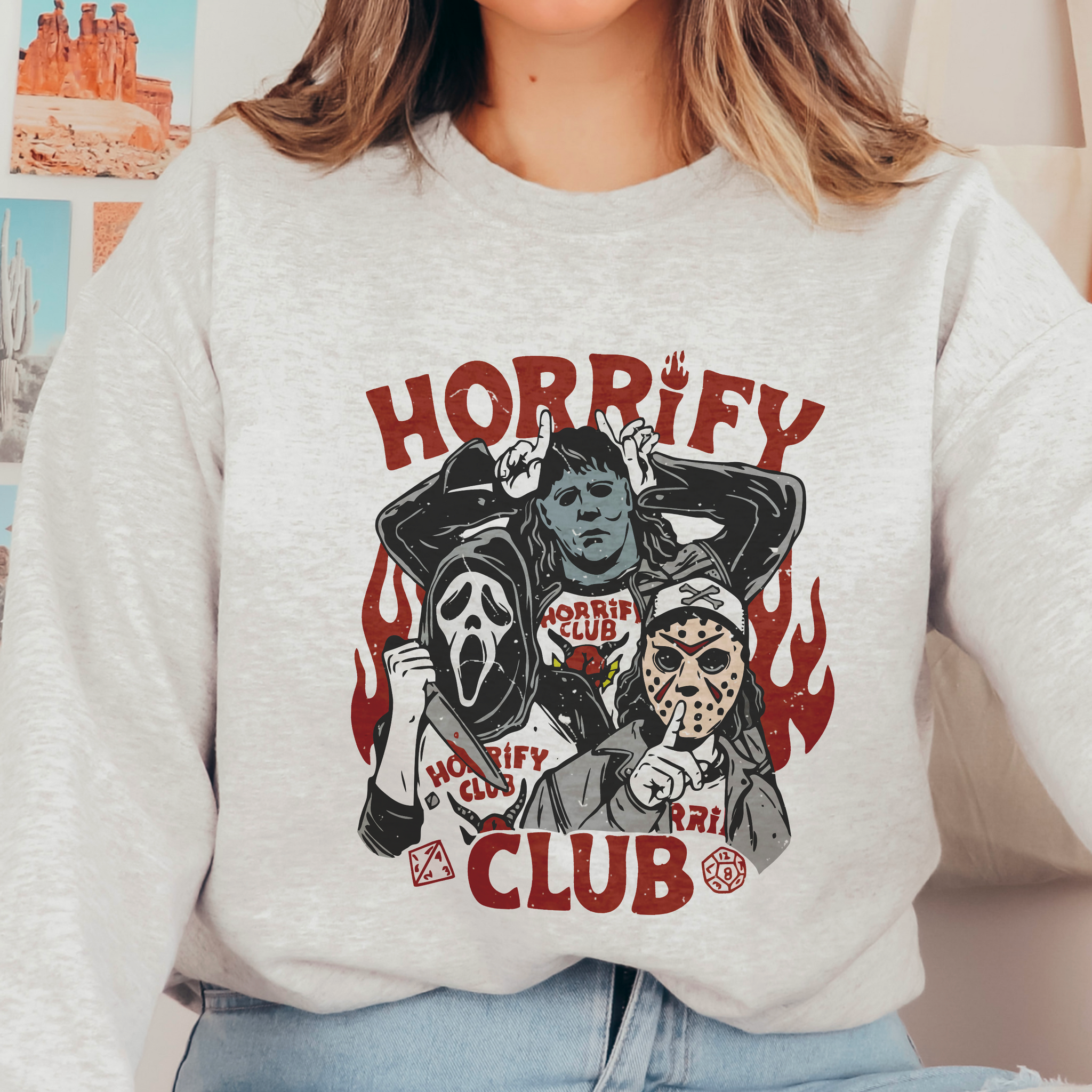 Horrify Club Halloween Movie Crewneck Sweatshirt