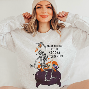Proud Member of the Spooky Bitches Club Halloween Crewneck Sweatshirt