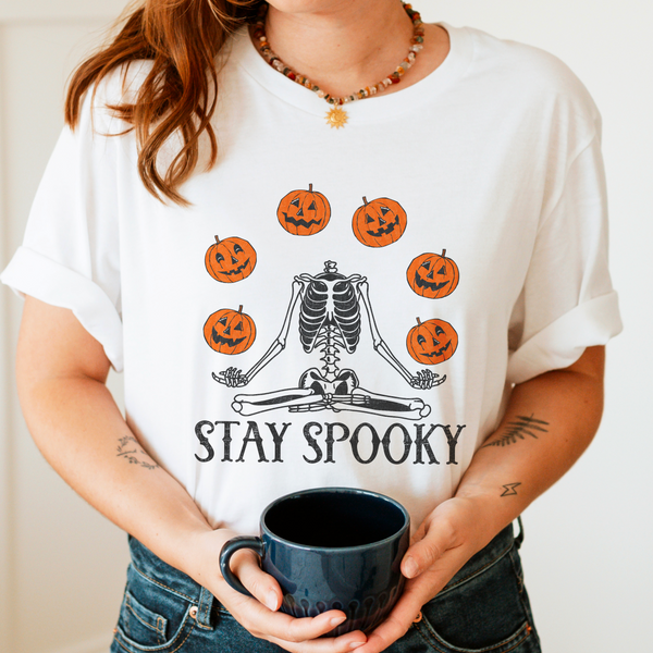 Stay Spooky Juggling Pumpkins Graphic Tshirt