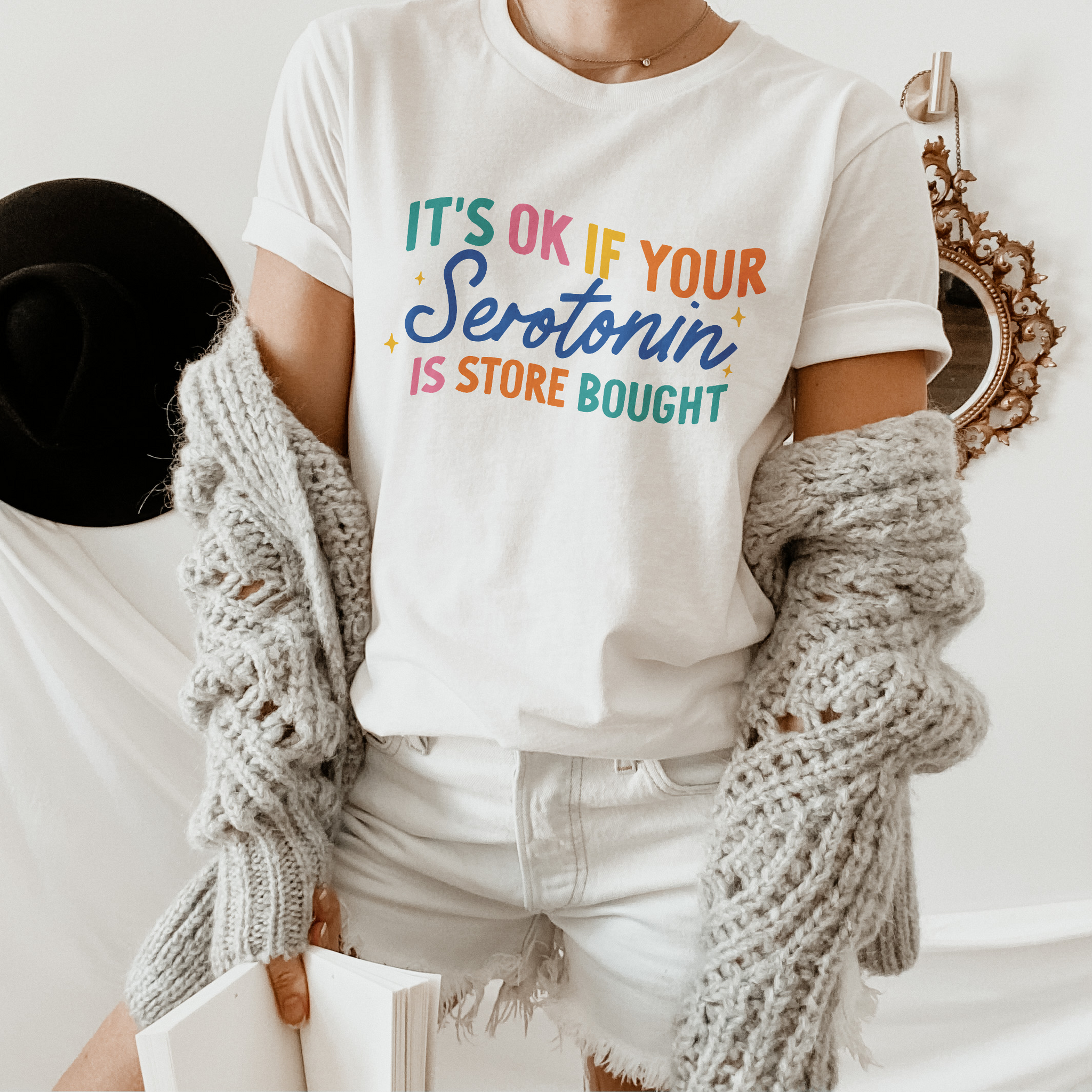 It's Ok If Your Serotonin is Store Bought Graphic Tshirt