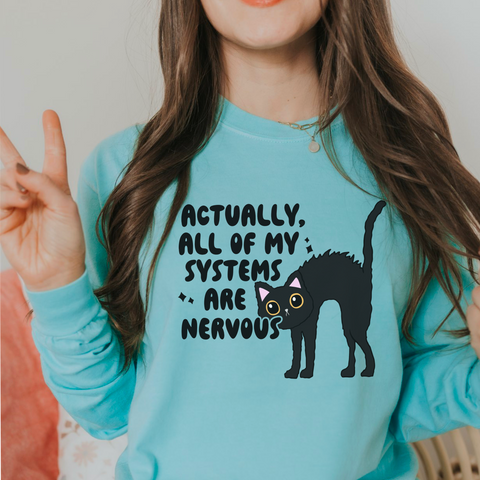 Actually, All of My Systems Are Nervous Long Sleeve Tshirt