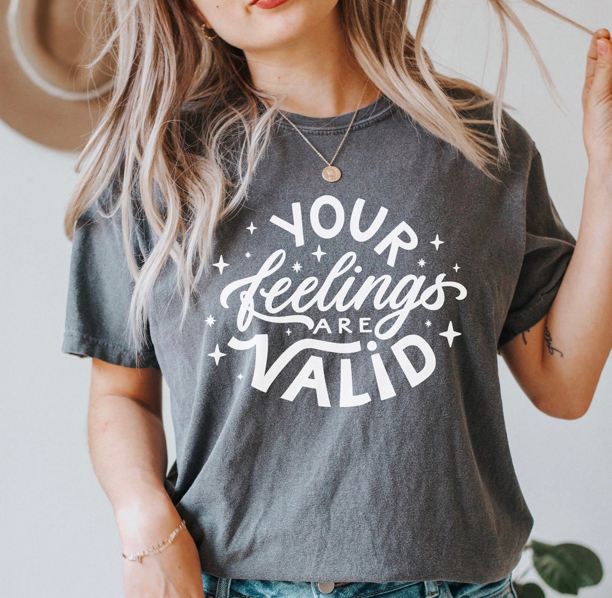 Your Feelings Are Valid Comfort Colors Mental Health Graphic Tshirt | Mental Health Shirt | Mental Health Gift