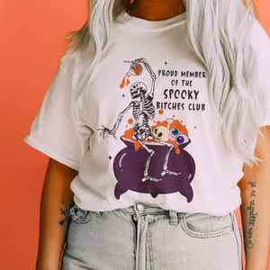 Proud Member of the Spooky Bitches Club Halloween Graphic Tshirt