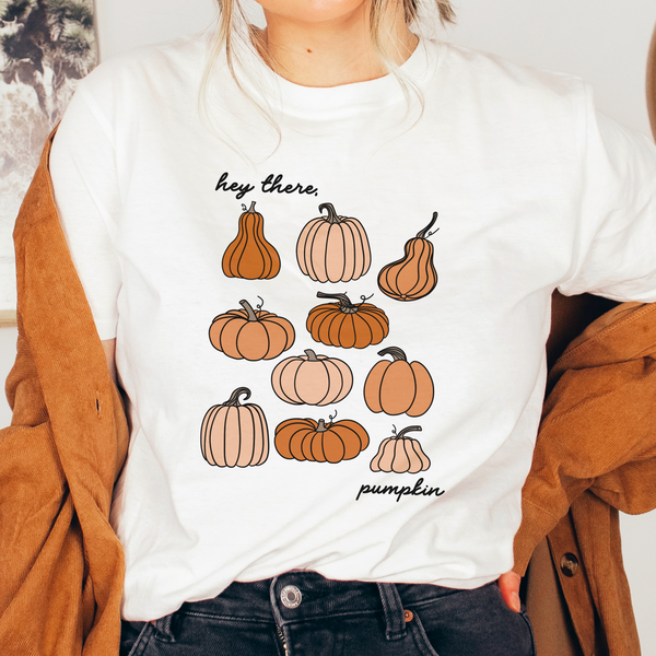 Hey There, Pumpkin Fall Graphic Tshirt