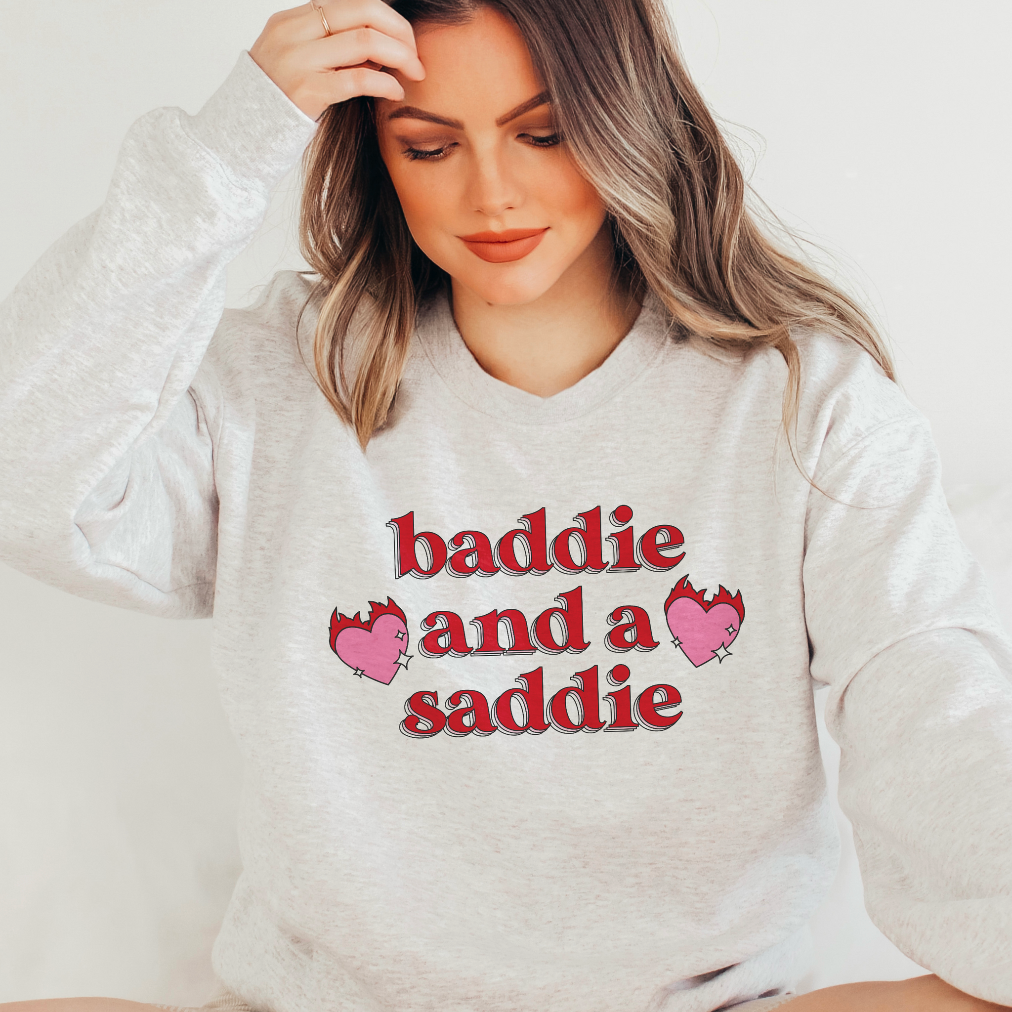 Baddie and a Saddie Mental Health Crewneck Sweatshirt