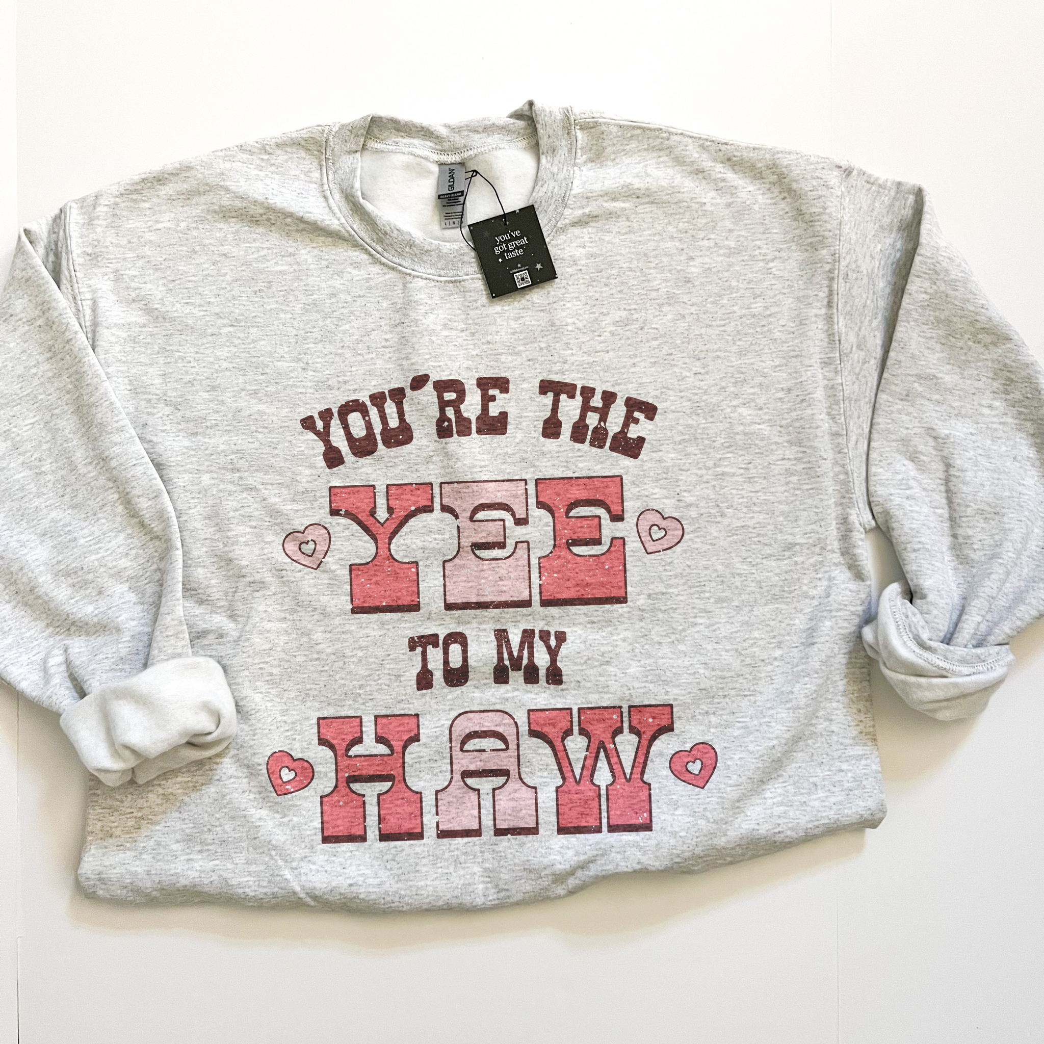 You're the Yee to My Haw Western Valentine's Day Crewneck Sweatshirt