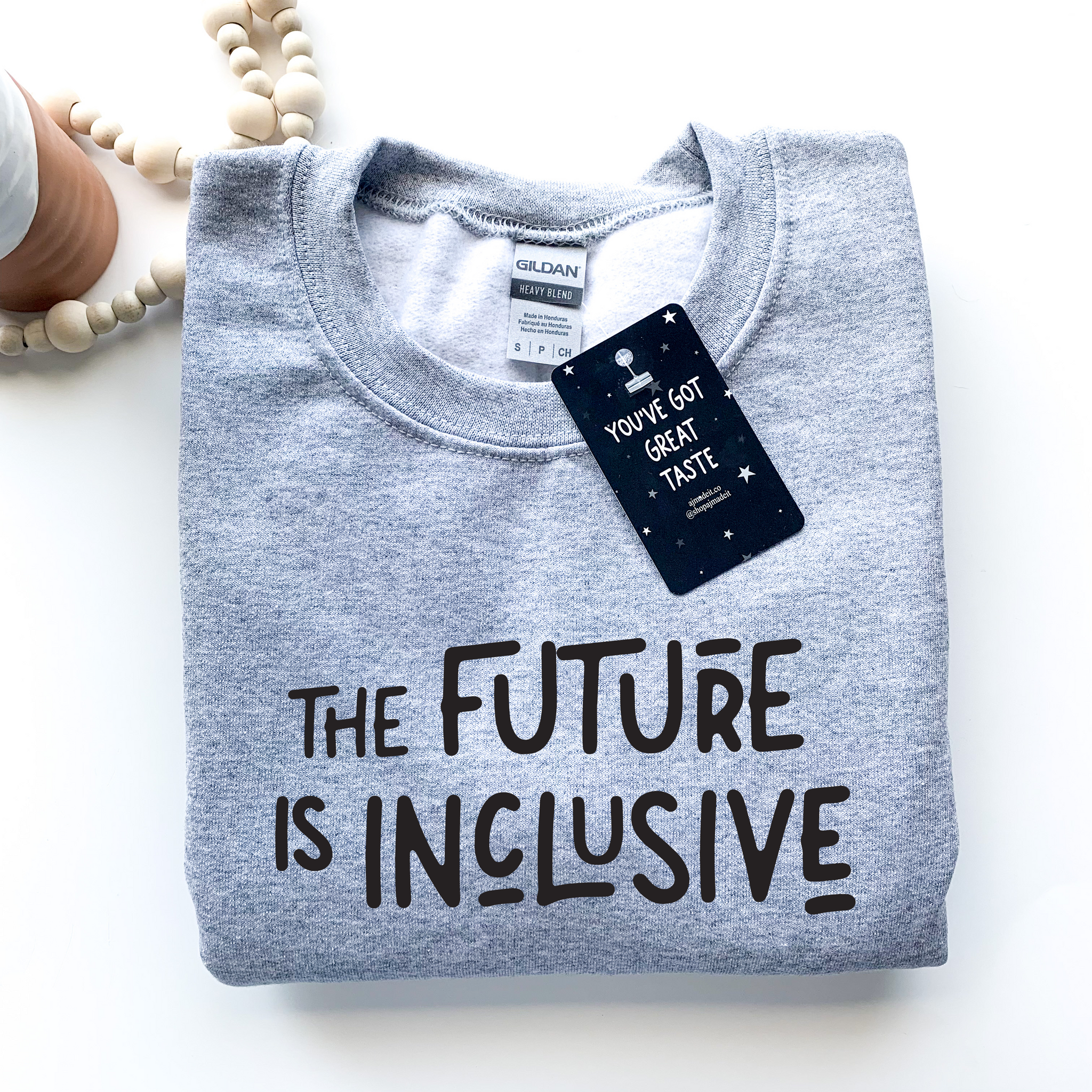 The Future is Inclusive Crewneck | Inclusive Sweater | Social Justice Graphic Pullover | Gildan Sport Gray Sweatshirt