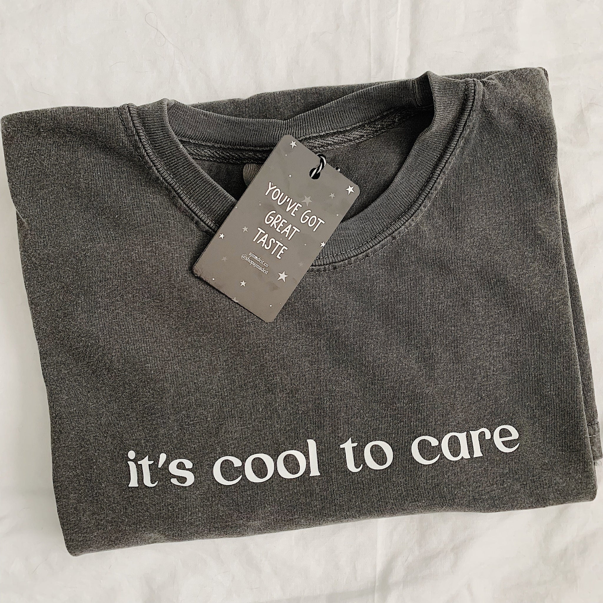 It's Cool To Care Simple Text Comfort Colors Tee - Social Justice, Mental Health, Emotions
