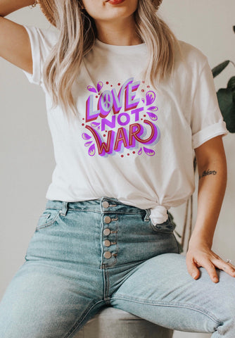 Love Not War Peace Graphic Tshirt