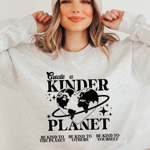 Create a Kinder Planet Crewneck Sweatshirt