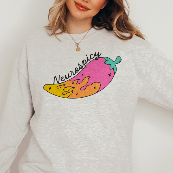 Neurospicy Pepper Neurodivergent Crewneck Sweatshirt